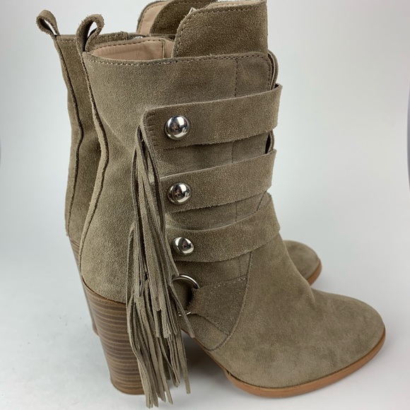 Zara Shoes - ⚡️ZARA Tan Suede Fringe Heeled Boots